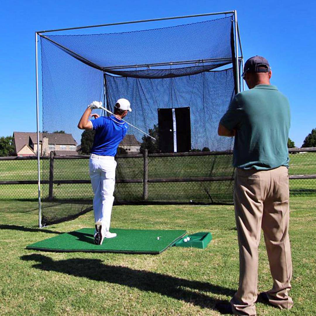 Heavy-Duty Golf Practice Net Impact Netting Black Backyard Sports