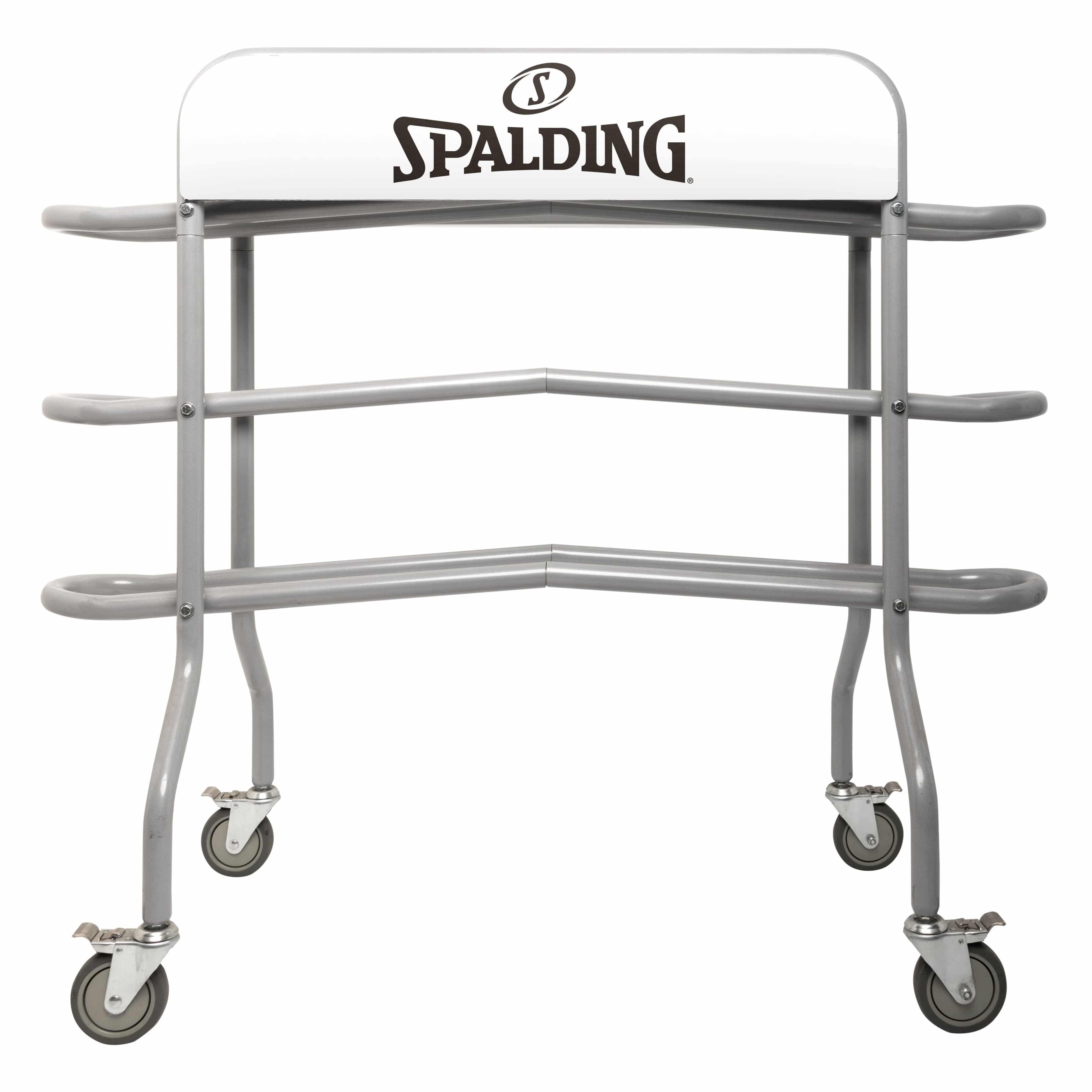 Spalding 18-Ball Capacity Steel Official On-Court Ball Truck With Angled Rails