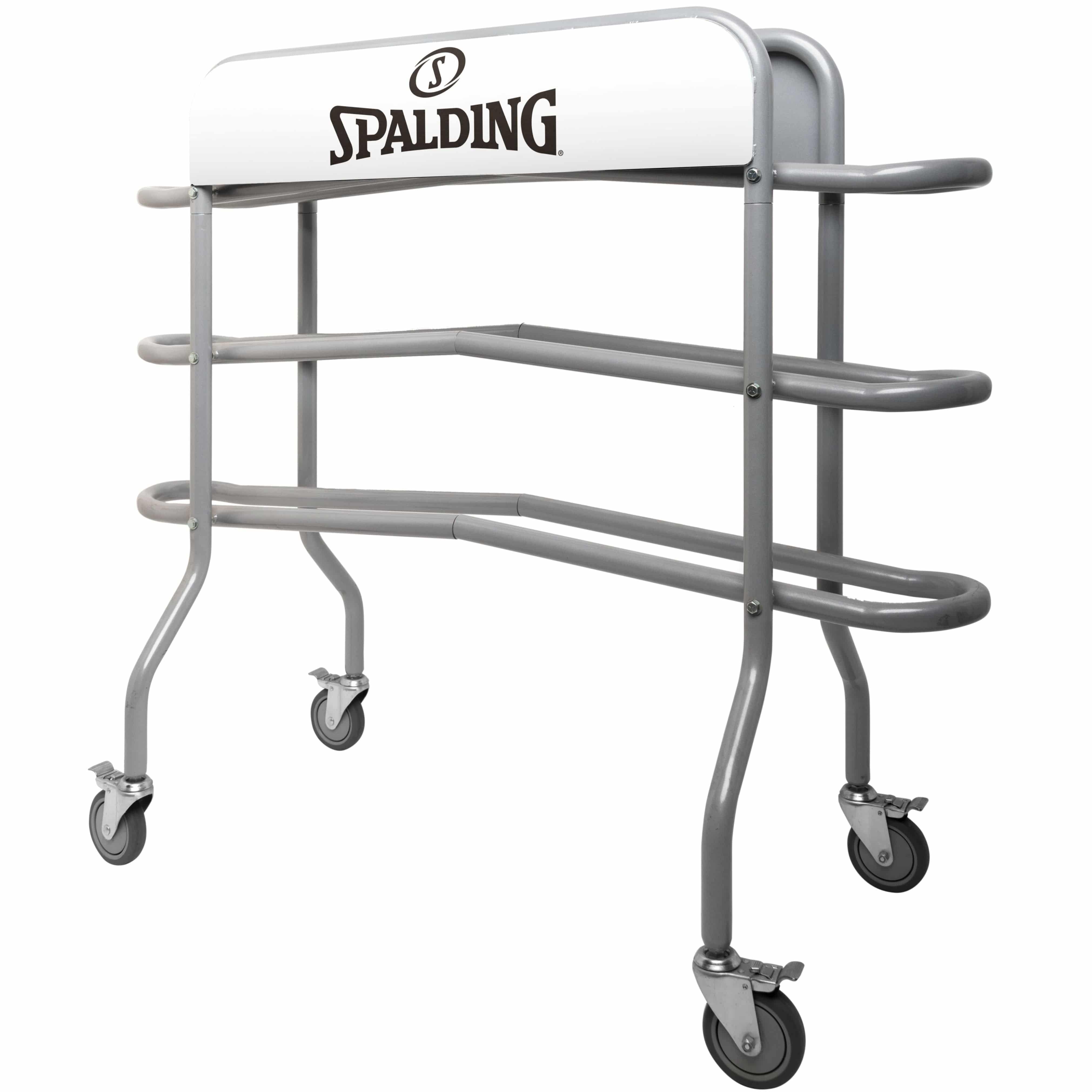 Spalding 18-Ball Capacity Steel Official On-Court Ball Truck With Angled Rails