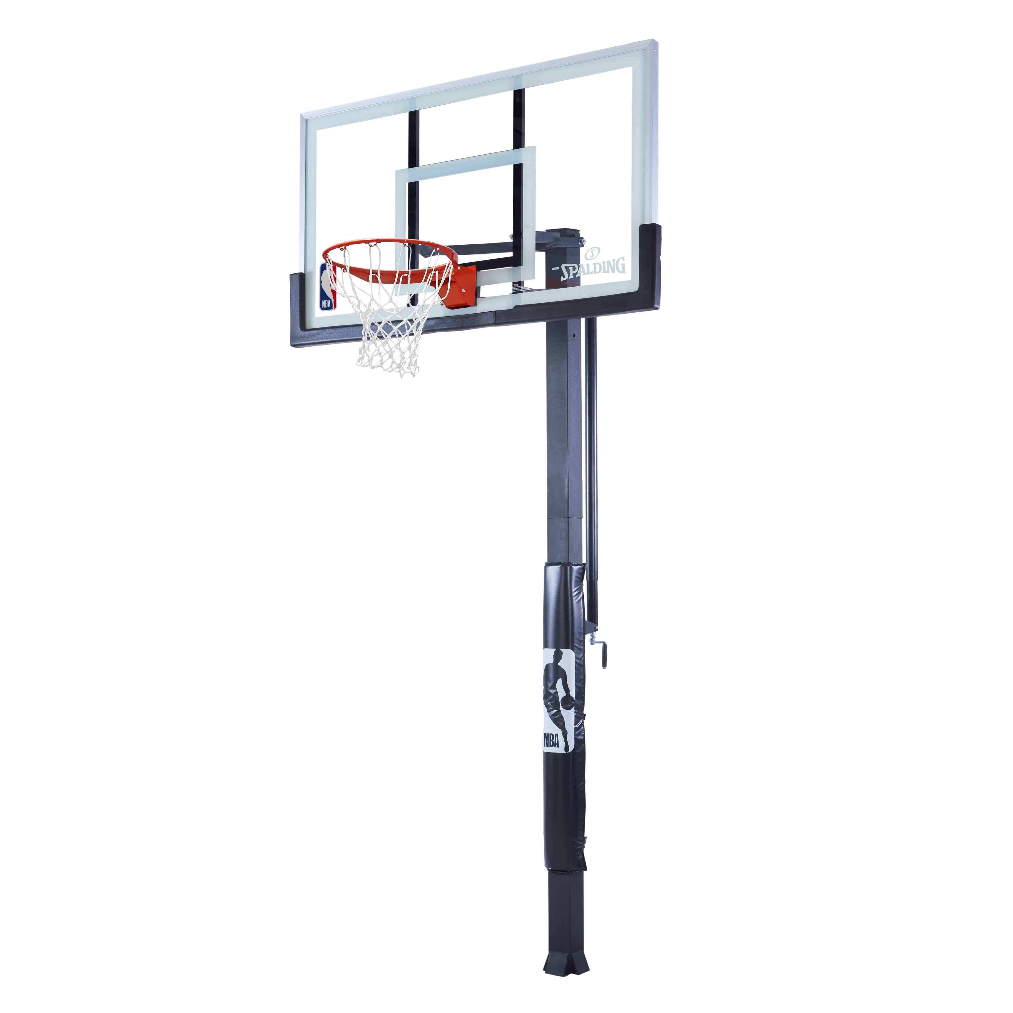 Spalding U-Turn In-Ground Hoop With 54-Inch Glass Backboard