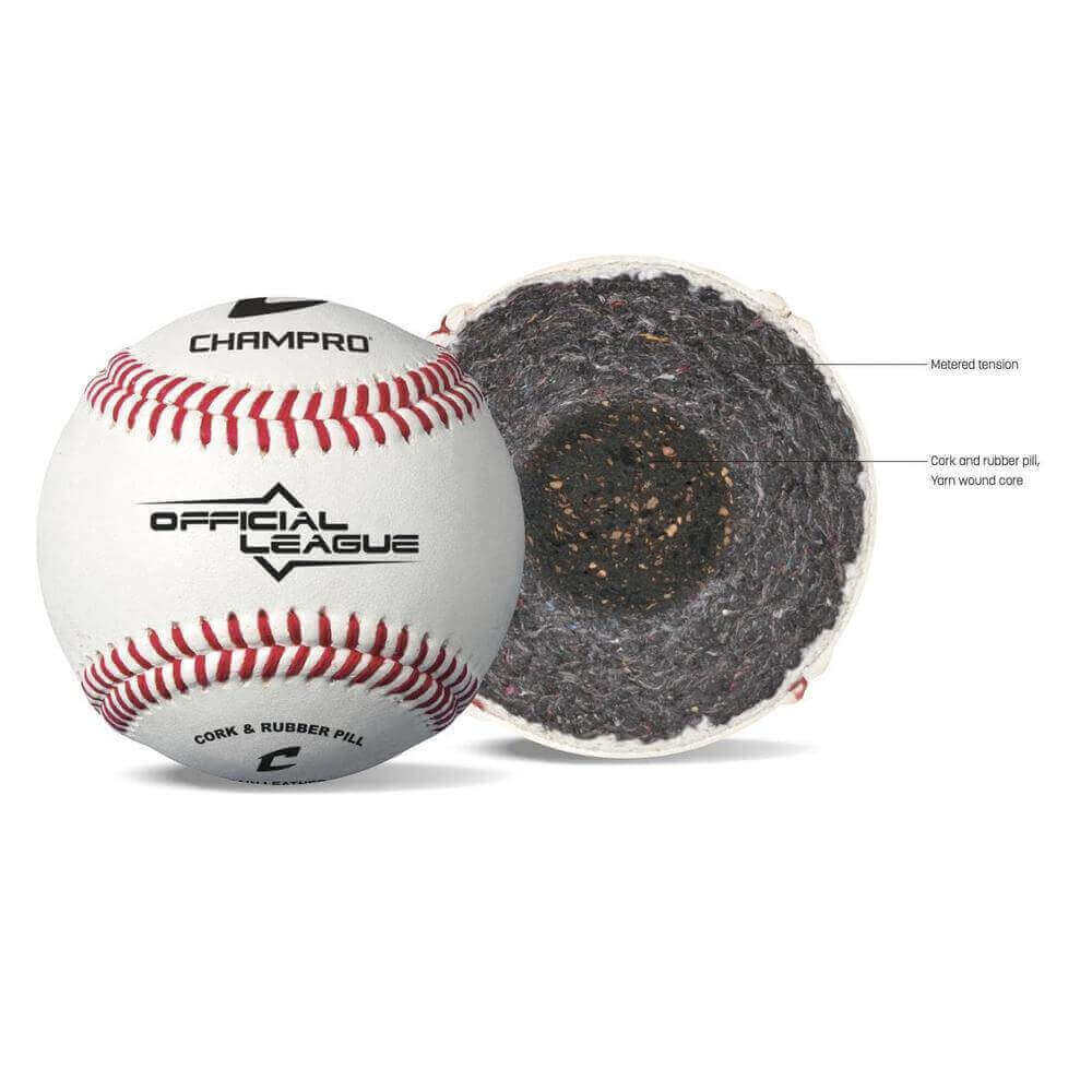 Champro 200 Series Baseballs With Cushion Cork Core
