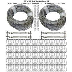 Cimarron Sports 15'x150' Golf Barrier Netting Cable Kit