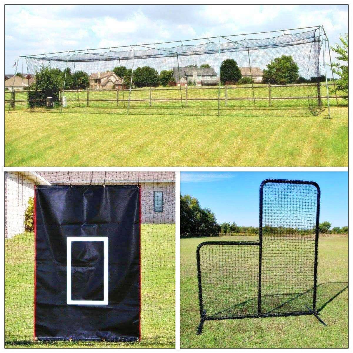Cimarron Sports #24 Cage Net And 50' Frame Practice Package