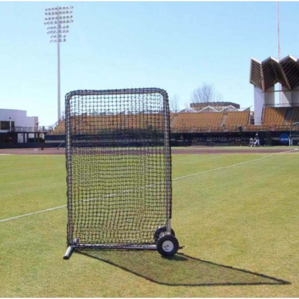 Cimarron Sports Premier 6'x4' Safety Screen With #84 Netting And Wheel Kit