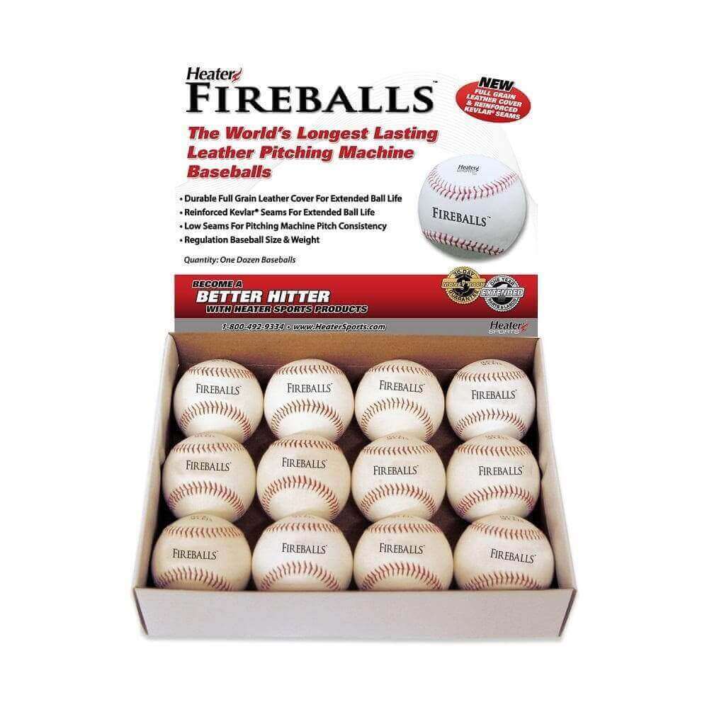 Heater Sports Fireballs Leather Pitching Machine Balls