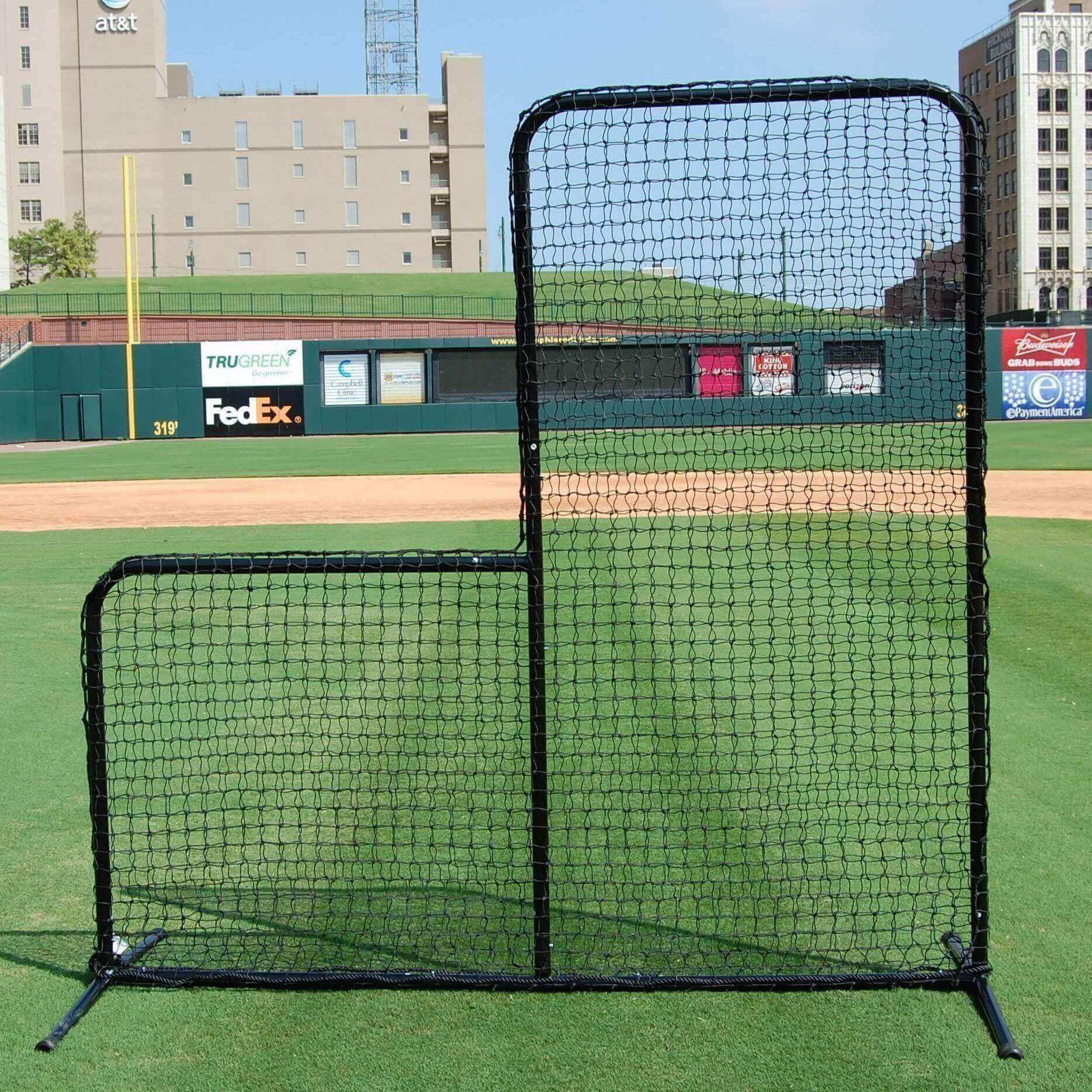 Trigon Sports ProCage 'Black Series' 7-Foot L-Screen With #42 Netting